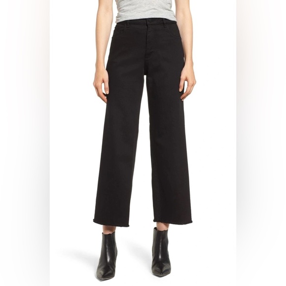 DL1961 High Rise Wide Leg Hepburn Ashwell Raw Frayed Hem size 31 - Picture 3 of 16